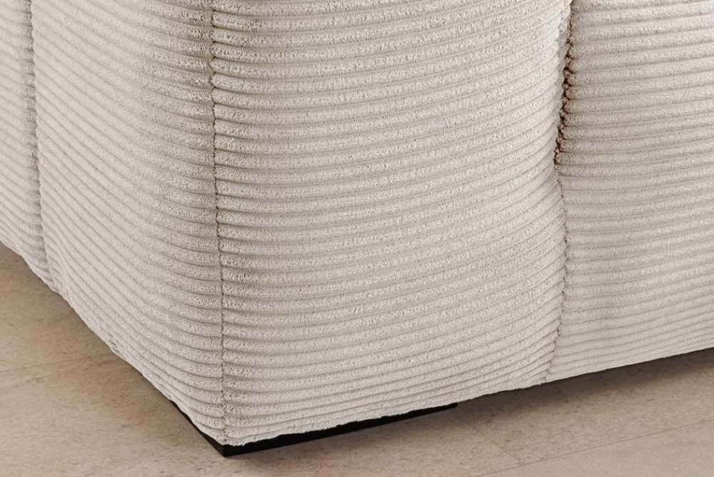 Riess-Ambiente Skandinavisch|Ecksofa > Modernes Sofa ZERO GRAVITY 240cm beige Cord 3-Sitzer Couch
