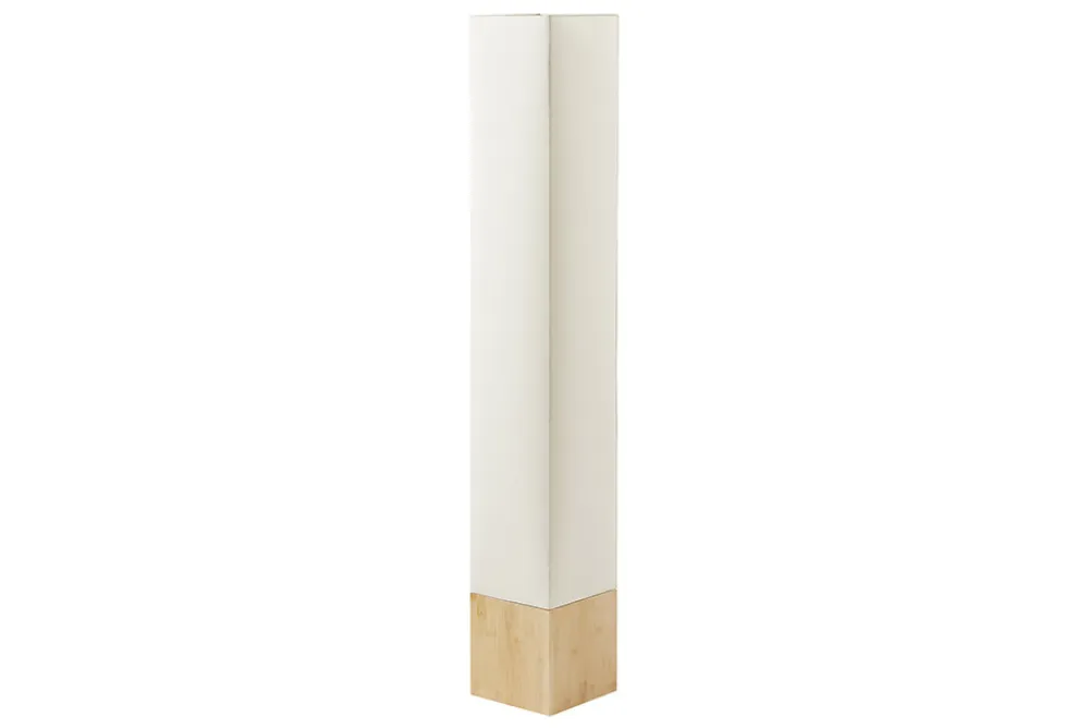 Riess-Ambiente Stehleuchten > Moderne Stehlampe AGAPUNE 120cm weiß hellbraun Bambusfuß Stoffschirm