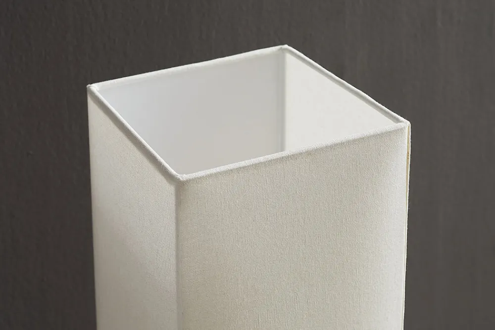 Riess-Ambiente Stehleuchten > Moderne Stehlampe AGAPUNE 120cm weiß hellbraun Bambusfuß Stoffschirm
