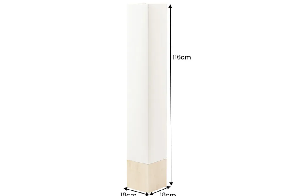 Riess-Ambiente Stehleuchten > Moderne Stehlampe AGAPUNE 120cm weiß hellbraun Bambusfuß Stoffschirm