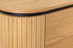 Riess-Ambiente Skandinavisch|Industrial Loft > Modernes TV-Board ATELIER 160cm natur Eiche schwarz Metall Lowboard