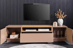 Riess-Ambiente Skandinavisch|Tv- & Lowboards > Modernes TV-Board LOFT 160cm natur grau beige greige drei Fächer Schublade