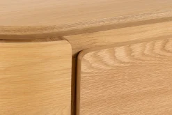 Riess-Ambiente Skandinavisch|Tv- & Lowboards > Modernes TV-Board OAK GRAIN 200cm natur Eichenholz zwei Fächer mit Schubladen