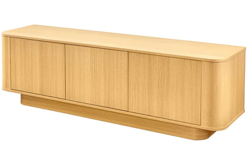 Riess-Ambiente Skandinavisch|Tv- & Lowboards > Modernes TV-Board VALHALLA WOOD 160cm natur Eichenholz Lowboard mit Stauraum