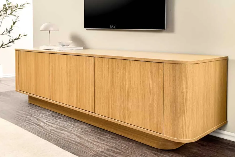 Riess-Ambiente Skandinavisch|Tv- & Lowboards > Modernes TV-Board VALHALLA WOOD 160cm natur Eichenholz Lowboard mit Stauraum
