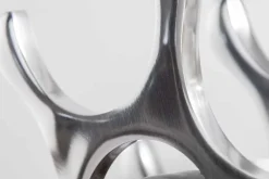 Riess-Ambiente Weinregale > Modernes Weinregal FLAME 48cm silber für 10 Flaschen Flaschenhalter