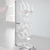 Riess-Ambiente Weinregale > Modernes Weinregal FLAME 93cm silber für 9 Flaschen Flaschenhalter