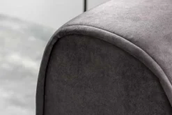 Riess-Ambiente Samt Möbel|Xxl Sofa > Modernes XXL Ecksofa CLAN 320cm anthrazit Samt Bigsofa inkl. Kissen