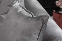 Riess-Ambiente Samt Möbel|Xxl Sofa > Modernes XXL Ecksofa DECADENCIA 320cm silbergrau Samt Bigsofa inkl. Kissen