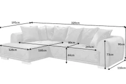 Riess-Ambiente Samt Möbel|Xxl Sofa ><noscript><img width=