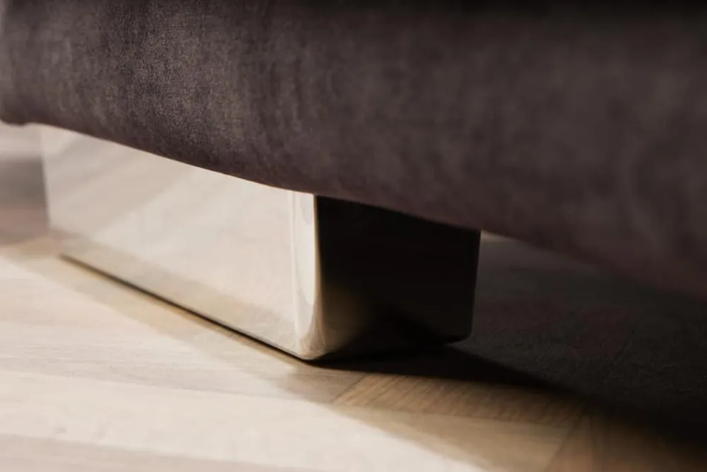 Riess-Ambiente Samt Möbel|Xxl Sofa > Modernes XXL Ecksofa DECADENCIA 320cm dunkelgrau Samt Bigsofa inkl. Kissen