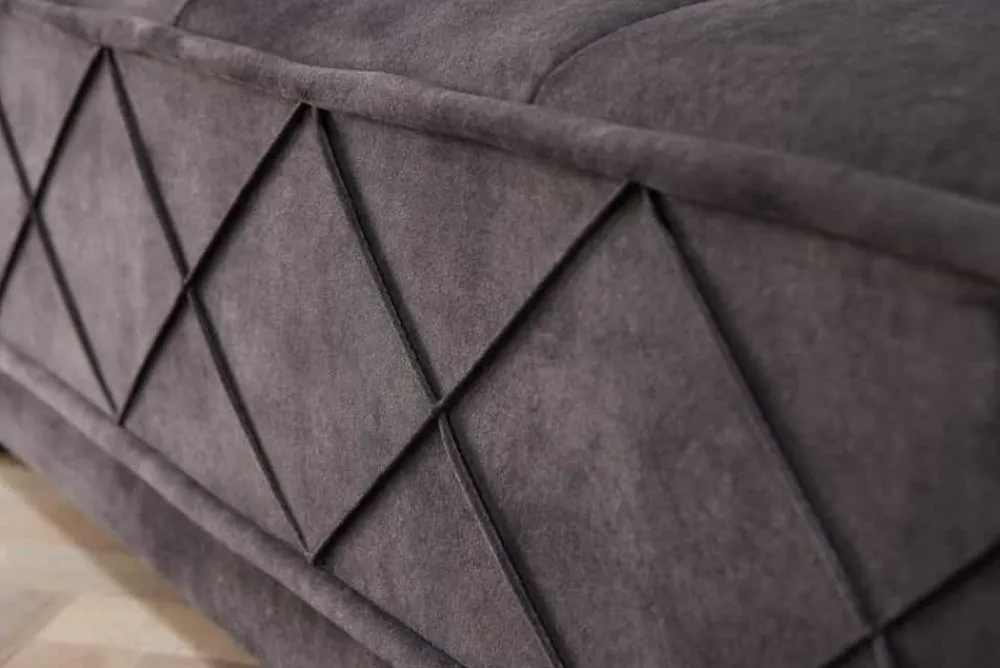 Riess-Ambiente Samt Möbel|Xxl Sofa > Modernes XXL Ecksofa DECADENCIA 320cm dunkelgrau Samt Bigsofa inkl. Kissen