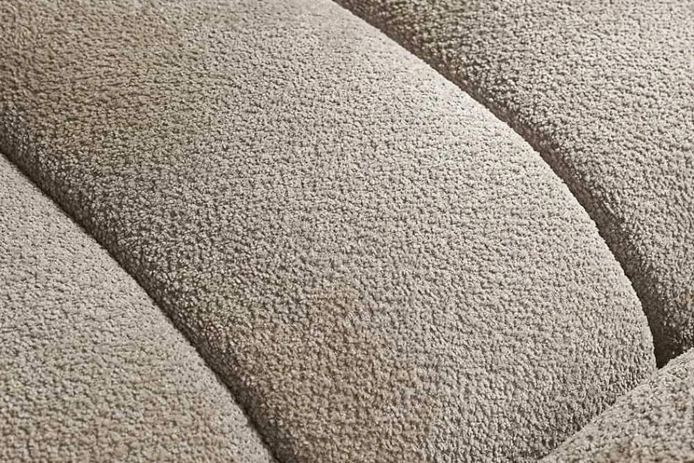 Riess-Ambiente Xxl Sofa > Modernes XXL Sofa ADLON 255cm champagner greige Bouclé Bigsofa Federkern inkl. Kissen