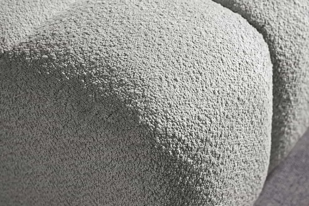 Riess-Ambiente Xxl Sofa > Modernes XXL Sofa CLOUD 260cm grau Bouclé Bigsofa Federkern inkl. Kissen