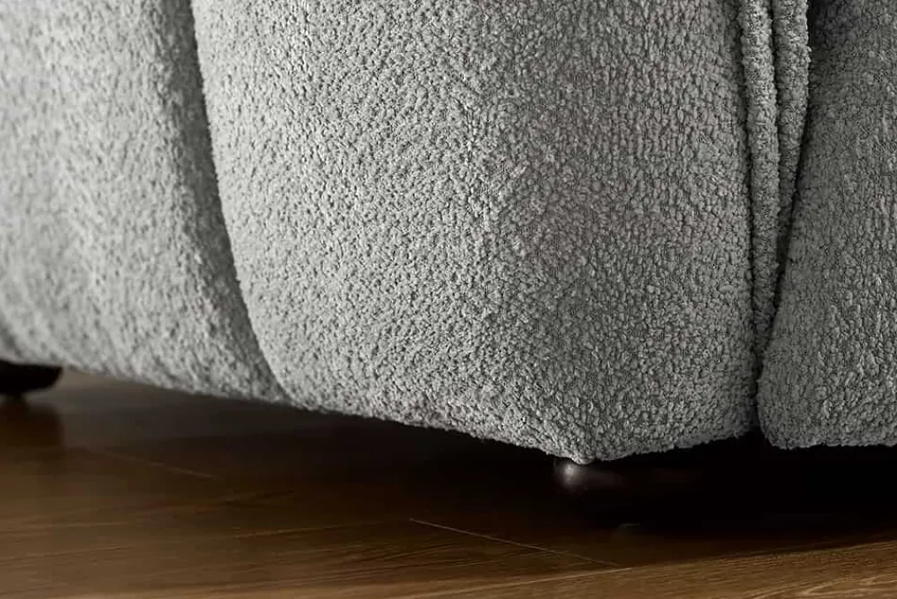 Riess-Ambiente Xxl Sofa > Modernes XXL Sofa CLOUD 260cm grau Bouclé Bigsofa Federkern inkl. Kissen