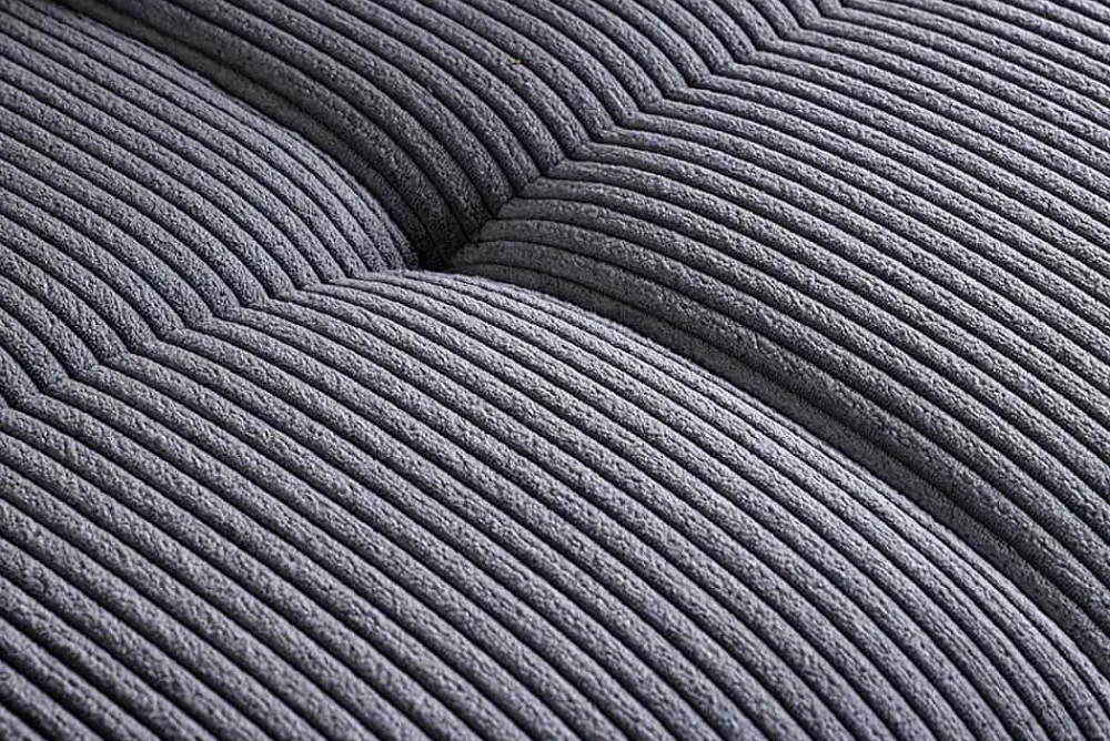 Riess-Ambiente Skandinavisch|Xxl Sofa > Modernes XXL Sofa ELEGANCIA 285cm anthrazit Cord inklusive Kissen Bigsofa