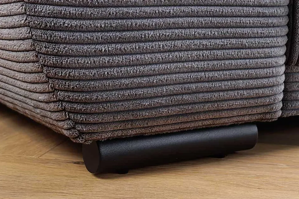 Riess-Ambiente Skandinavisch|Xxl Sofa > Modernes XXL Sofa ELEGANCIA 285cm anthrazit Cord inklusive Kissen Bigsofa