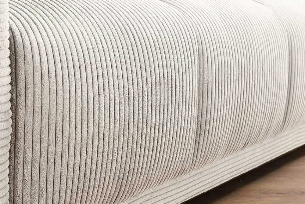 Riess-Ambiente Skandinavisch|Xxl Sofa > Modernes XXL Sofa ELEGANCIA 285cm champagner beige Cord inklusive Kissen Bigsofa