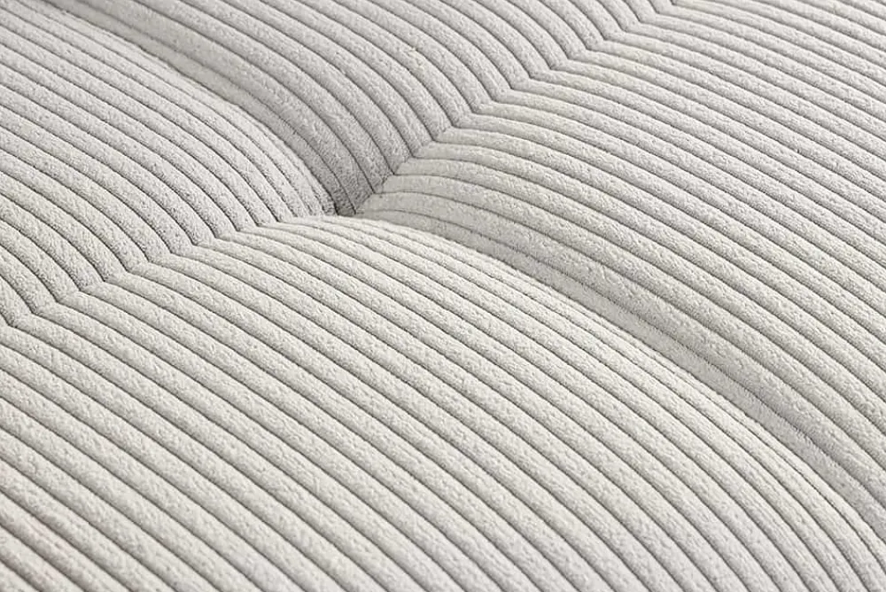Riess-Ambiente Skandinavisch|Xxl Sofa > Modernes XXL Sofa ELEGANCIA 285cm champagner beige Cord inklusive Kissen Bigsofa