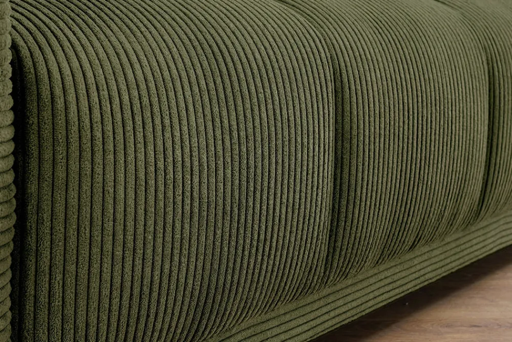 Riess-Ambiente Xxl Sofa > Modernes XXL Sofa ELEGANCIA 285cm grün Cord Federkern inklusive Kissen Bigsofa