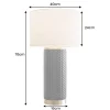 Riess-Ambiente Tischlampen > Moderne Tischlampe ELEGANCIA 70cm schwarz gold Keramik rund Stoffschirm
