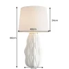 Riess-Ambiente Tischlampen > Moderne Tischlampe ELEGANCIA 65cm weiß gold Keramik weißer Leinenschirm