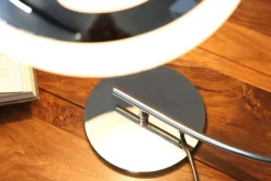 Riess-Ambiente Tischlampen > Moderne Tischlampe LUNA LOGO 45cm silber verchromt Tischleuchte