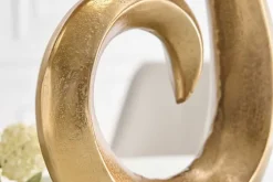 Riess-Ambiente Dekoration|Goldene Möbel > Moderne Vase WAVE 47cm gold Aluminium poliert Dekoration