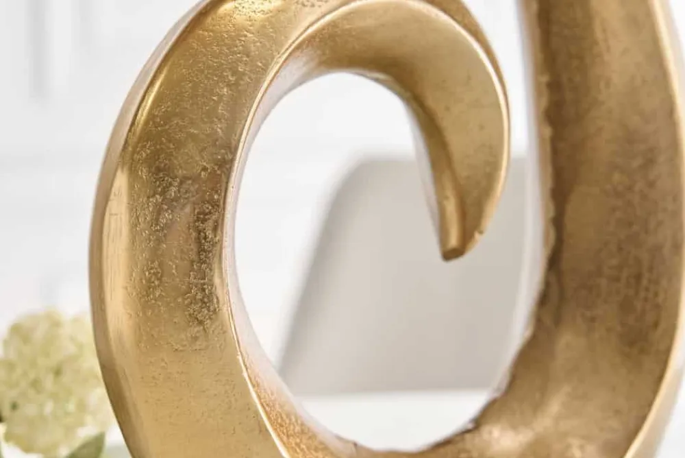 Riess-Ambiente Dekoration|Goldene Möbel > Moderne Vase WAVE 47cm gold Aluminium poliert Dekoration