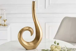 Riess-Ambiente Dekoration|Goldene Möbel > Moderne Vase WAVE 47cm gold Aluminium poliert Dekoration