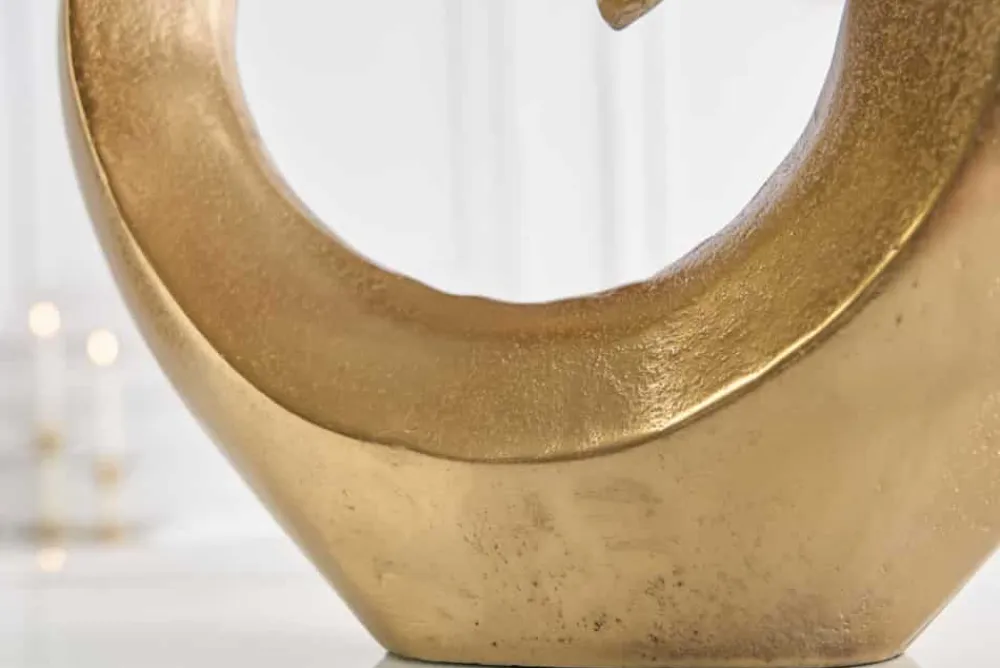 Riess-Ambiente Dekoration|Goldene Möbel > Moderne Vase WAVE 47cm gold Aluminium poliert Dekoration