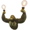 Riess-Ambiente Wandleuchten > Moderne Wandlampe KING APE 50cm gold Affen-Skulptur handmade