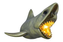 Riess-Ambiente Wandleuchten > Moderne Wandlampe SHARK 40cm gold Hai-Skulptur handmade