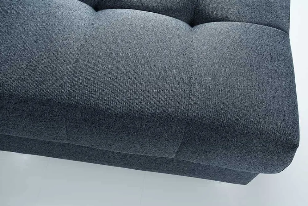 Riess-Ambiente Ecksofa > Moderne Wohnlandschaft KENT 220cm anthrazit Ecksofa Federkern inkl. Hocker und Kissen