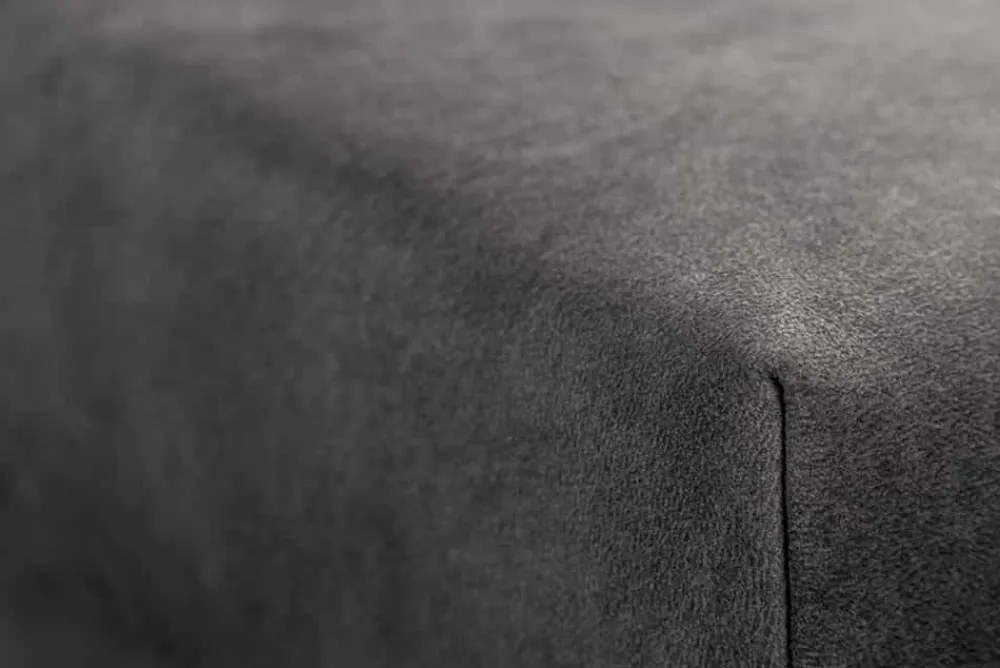 Riess-Ambiente Samt Möbel|Xxl Sofa > Moderne XXL Wohnlandschaft KENT 305cm grau Samt Bigsofa inkl. Hocker Federkern