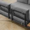 Riess-Ambiente Skandinavisch|Sitzgruppen > Modulare Garten Sitzgruppe ORLANDO LOUNGE 240cm anthrazit Aluminium wetterfest inkl. Kissen