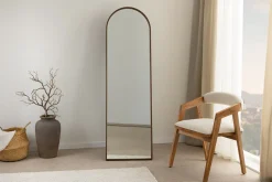 Riess-Ambiente Skandinavisch|Spiegel > Nordischer Standspiegel PORTRAIT 165cm braun in Walnussholz-Design