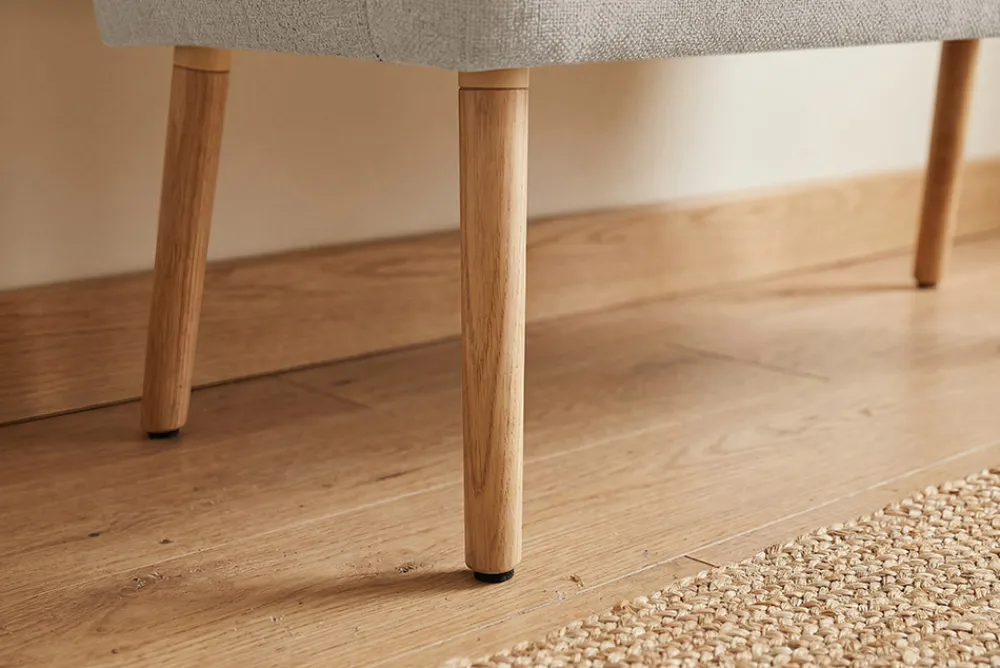 Riess-Ambiente Skandinavisch|Sitzbänke > Nordische Sitzbank SCANDINAVIA MEISTERSTÜCK 115cm beige natur Massivholz mit Armlehne