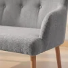 Riess-Ambiente Skandinavisch|Sitzbänke > Nordische Sitzbank SCANDINAVIA MEISTERSTÜCK 115cm grau natur Massivholz mit Armlehne