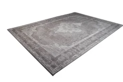 Riess-Ambiente Teppiche > Orientalischer Baumwoll-Teppich PURE UNIQUE XXL 350x240cm antik-hellgrau geometrische Muster