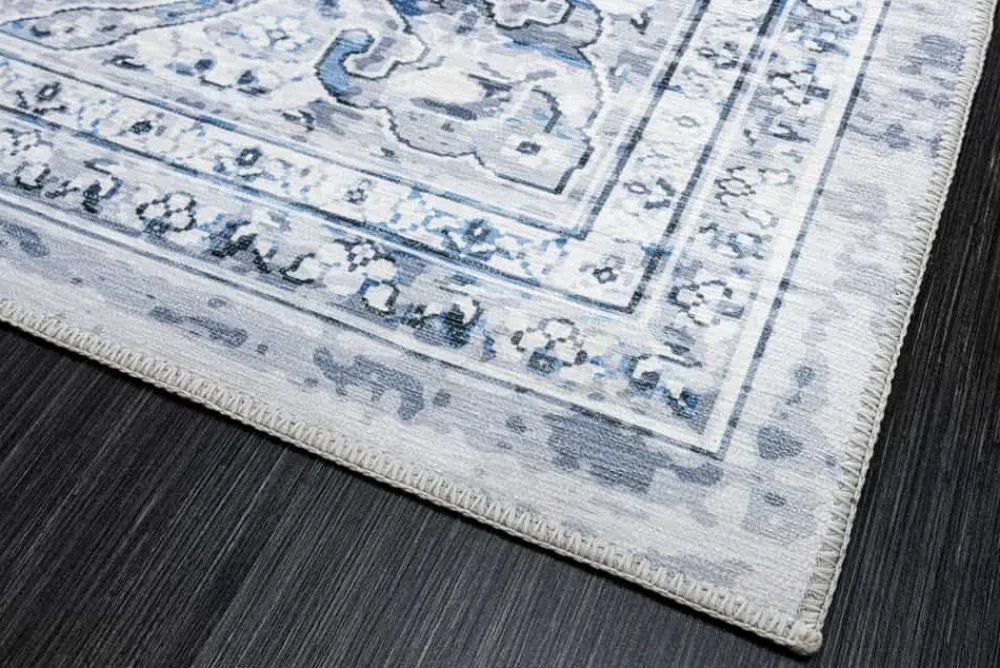 Riess-Ambiente Teppiche > Orientalischer XXL Teppich OLD MARRAKESCH 350x240cm grau blau Flachgewebe