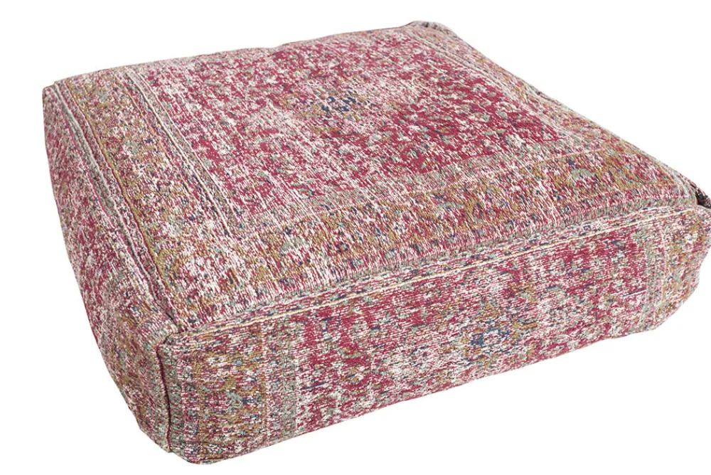 Riess-Ambiente Sitzpoufs|Heimtextilien > Orientalisches Bodenkissen XL OLD MARRAKESCH 70cm rot florales Muster Sitzpouf