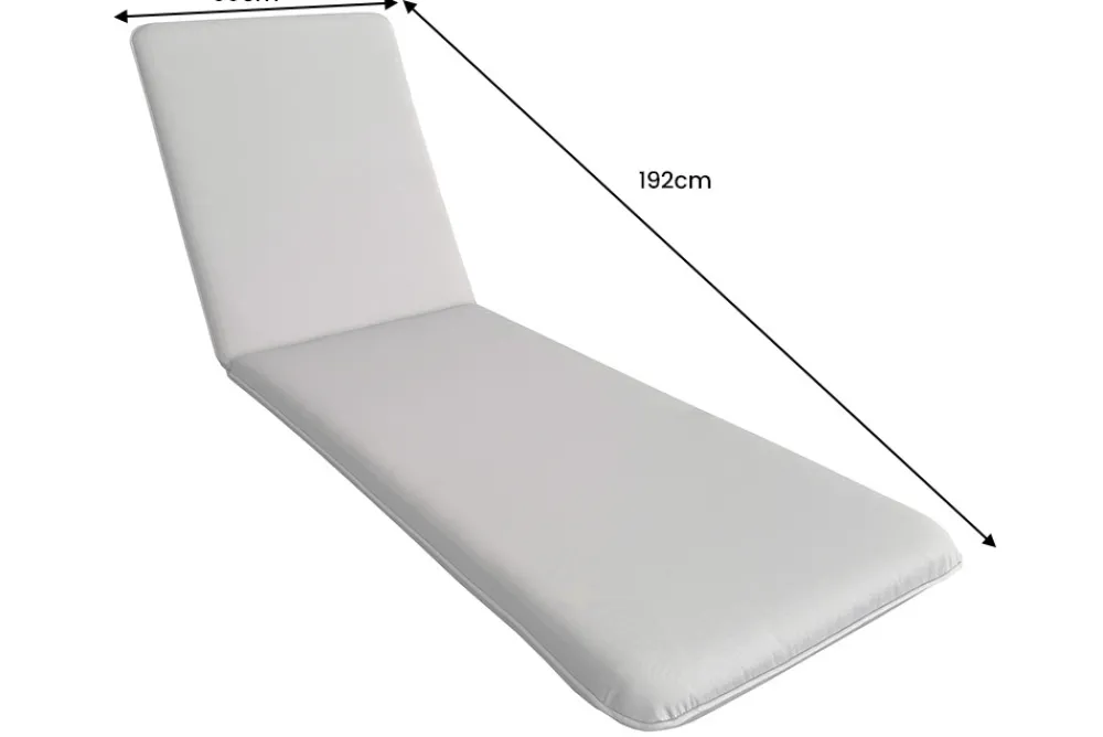 Riess-Ambiente Skandinavisch|Outdoor Kissen > Outdoor Auflage COMFORT LINE 60x192cm anthrazit Polsterkissen für Sonnenliege