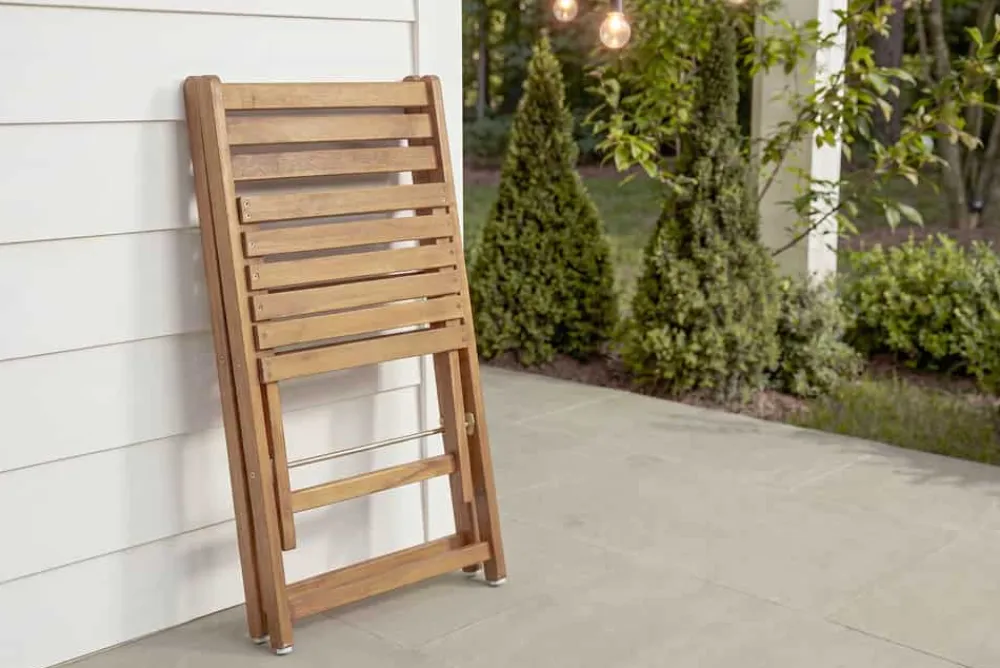 Riess-Ambiente Gartenstühle > Outdoor Balkon Stuhl BALI natur honey Akazienholz klappbar wetterfest Gartenstuhl