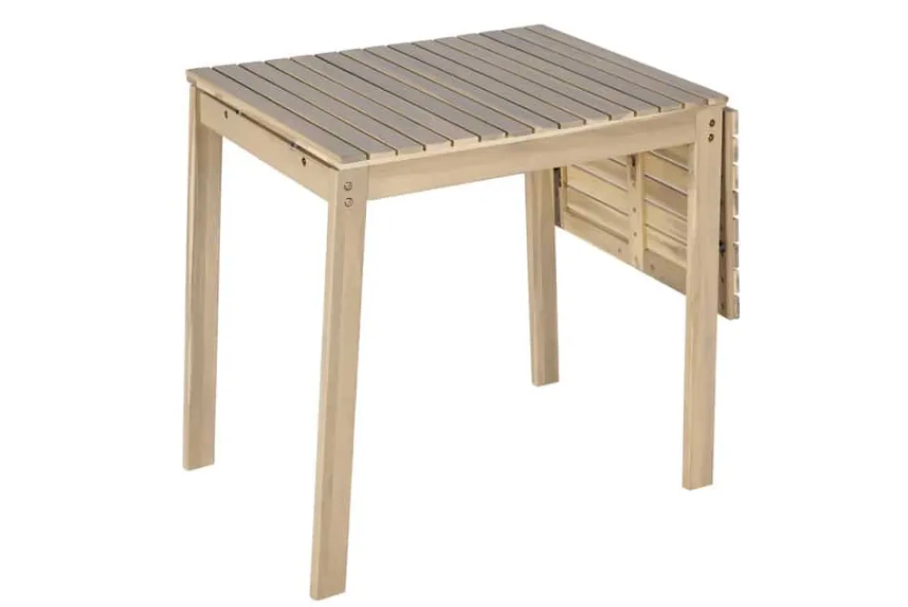 Riess-Ambiente Mehr...|Massivholztische > Outdoor Balkontisch BALI 110cm natur hell Akazienholz ausklappbar wetterfest