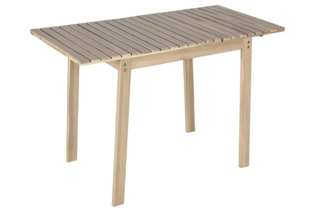 Riess-Ambiente Mehr...|Massivholztische > Outdoor Balkontisch BALI 110cm natur hell Akazienholz ausklappbar wetterfest