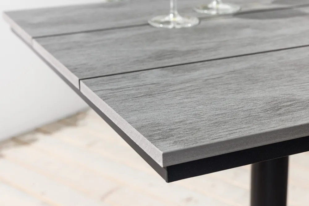 Riess-Ambiente Beistelltische|Skandinavisch > Outdoor Bistrotisch DESIGNO 70cm schwarz grau Aluminium wetterfest Gartentisch