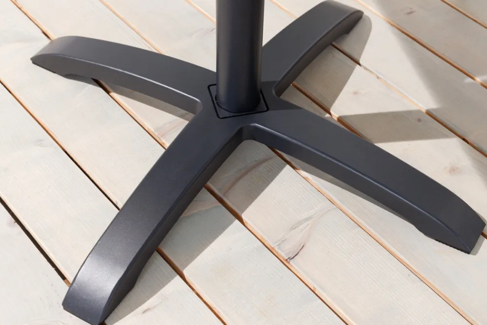 Riess-Ambiente Beistelltische|Skandinavisch > Outdoor Bistrotisch DESIGNO 70cm schwarz grau Aluminium wetterfest Gartentisch