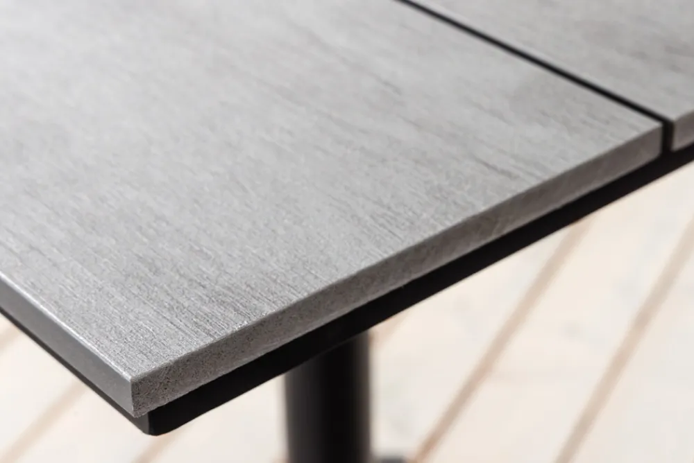 Riess-Ambiente Beistelltische|Skandinavisch > Outdoor Bistrotisch DESIGNO 70cm schwarz grau Aluminium wetterfest Gartentisch
