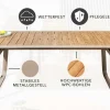 Riess-Ambiente Esstische|Gartentische > Outdoor Esstisch ORGANIC 200cm natur Kunststoff greige Aluminium Gartentisch wetterfest